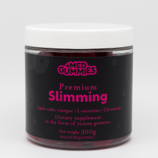حلوى "بريميوم سليمينج" للتنحيف من Med Gummies مع خل التفاح وإل-كارنتين (60 حبة)