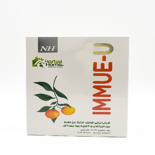 شراب IMMUE-U لدعم المناعة من Herbal Home NH مع بيتا جلوكان (20 كيس)