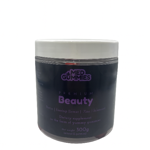 حلوى "بريميوم بيوتي" من Med Gummies للشعر والبشرة والأظافر (60 حبة)